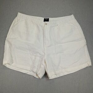 Todd Snyder Mens Linen Drawstring Shorts White XXL Coastal Casual 41 Measured